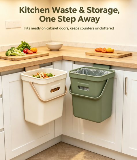 Modern Hands-Free Waste Basket - Small Step-On Rubbish Bin with Sealed Lid for Compact Spaces