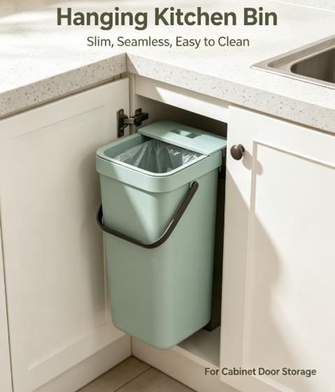 Modern Hands-Free Waste Basket - Small Step-On Rubbish Bin with Sealed Lid for Compact Spaces